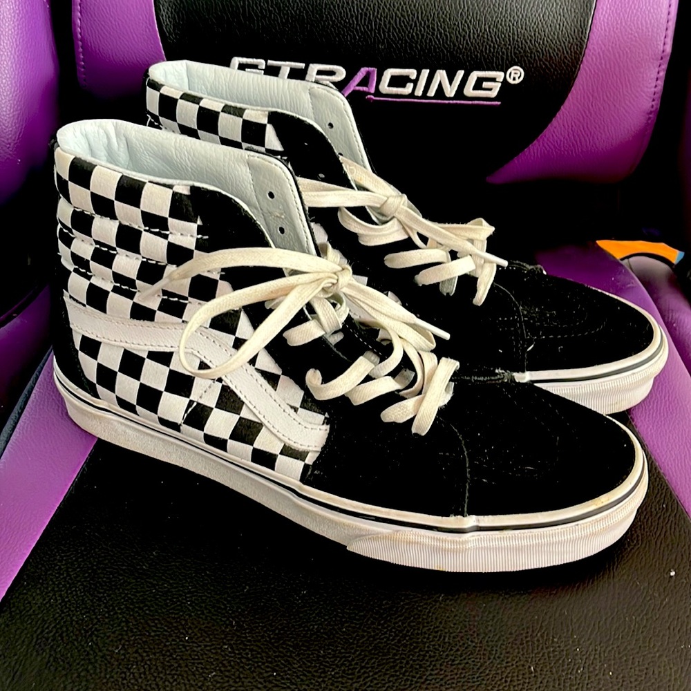 Mens Vans Shoes Black and White checkered